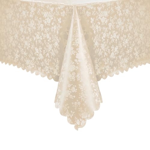 Romanstile Tischdecke Weihnachten abwaschbar 140x240 Wachstuch beige rechteckig 350GSM Plastik Tischtuch Tablecloth wasserdicht,wetterfest,deko für Party,Silvester,Outdoor,Esstisch,Feste,Esszimmer Romanstile Tischdecke Weihnachten abwaschbar 140x240 Wachstuch beige rechteckig 350GSM Plastik Tischtuch Tablecloth wasserdicht,wetterfest,deko für Party,Silvester,Outdoor,Esstisch,Feste,Esszimmer von Romanstile