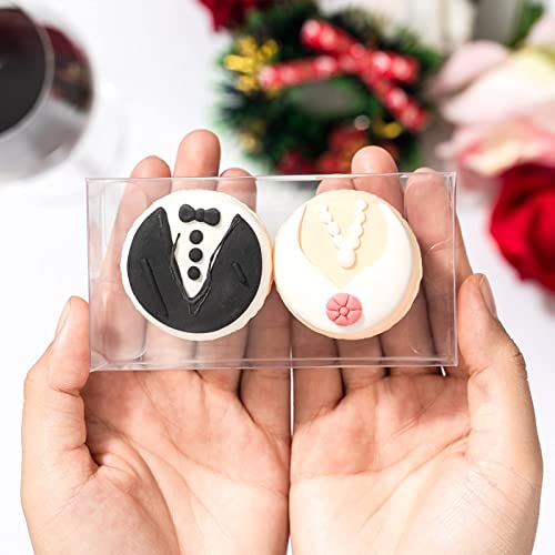 100 Stück transparente Macaron-Boxen für 2 kleine Erzboxen mit Kunststoff, mit Schokolade, 10.5x5.5x3.5 cm für Hochzeit, Brautparty, Babyparty, Partygeschenke, 100 Schachtel, 100es 100 Stück transparente Macaron-Boxen für 2 kleine Erzboxen mit Kunststoff, mit Schokolade, 10.5x5.5x3.5 cm für Hochzeit, Brautparty, Babyparty, Partygeschenke, 100 Schachtel, 100es von RomanticBaking