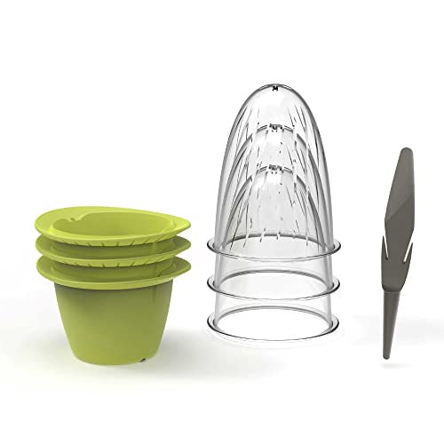 Romberg Vertikale Mini-Pflanztöpfe | für Vertical & City Gardening | 3er Set Pflanztöpfe mit Aufhängung | 9 cm Ø x 14.5 cm von Romberg