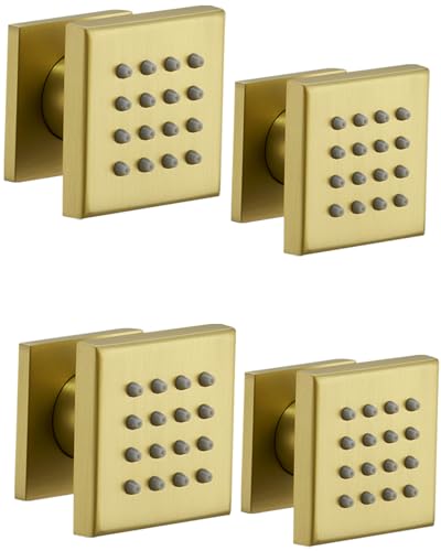 Massives Messing Duschkörper Sprühdüsen für Dusche, quadratische Massage, 360° drehbar, Sprühstrahl für Badezimmer Badewanne zu Hause, Wandmontage, Badewanne, Spa-Düsen, tragbare 4 Stück RomceBath Massives Messing Duschkörper Sprühdüsen für Dusche, quadratische Massage, 360° drehbar, Sprühstrahl für Badezimmer Badewanne zu Hause, Wandmontage, Badewanne, Spa-Düsen, tragbare 4 Stück RomceBath von RomceBath