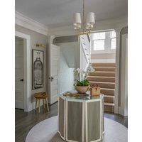 Grüner Gelber Tischrock Aus Baumwolle, Sechseckige Tischdecke, Kellerfalten-Tischrock, Individueller Tischrock von RomeoHomeStore