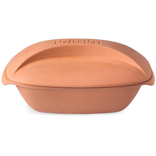Römertopf Bräter CULINARIO für 4 Personen - 3 Liter Schmortopf mit Deckel aus Keramik – Zum Schmoren, Braten und Dampfgaren - Backofengeeignet, Terrakotta Römertopf Bräter CULINARIO für 4 Personen - 3 Liter Schmortopf mit Deckel aus Keramik – Zum Schmoren, Braten und Dampfgaren - Backofengeeignet, Terrakotta von Romertopf