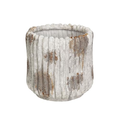 Romimex Blumentopf Braun Keramik 24 x 24 x 25 cm von Romimex