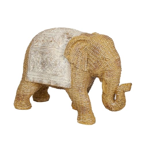 Romimex Dekofigur, Beige, Rattan, Polyresin, Elefant, 29 x 20 x 12 cm Romimex Dekofigur, Beige, Rattan, Polyresin, Elefant, 29 x 20 x 12 cm von Romimex