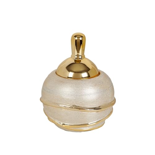 Romimex Dekorative Box Champagner Keramik 20 x 20 x 20 cm Romimex Dekorative Box Champagner Keramik 20 x 20 x 20 cm von Romimex