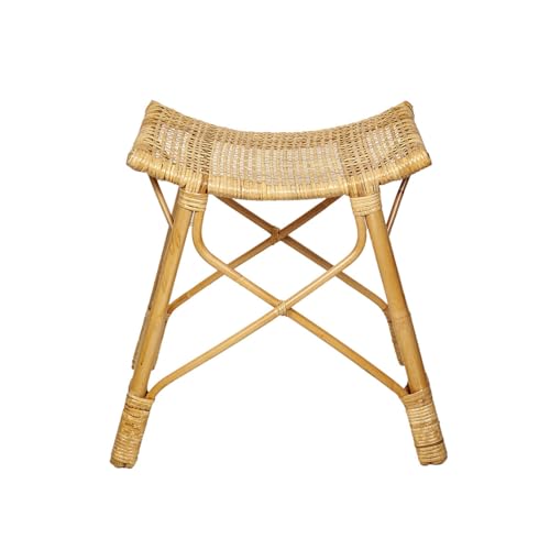 Romimex Hocker aus natürlichem Rattan, 45 x 50 x 30 cm von Romimex