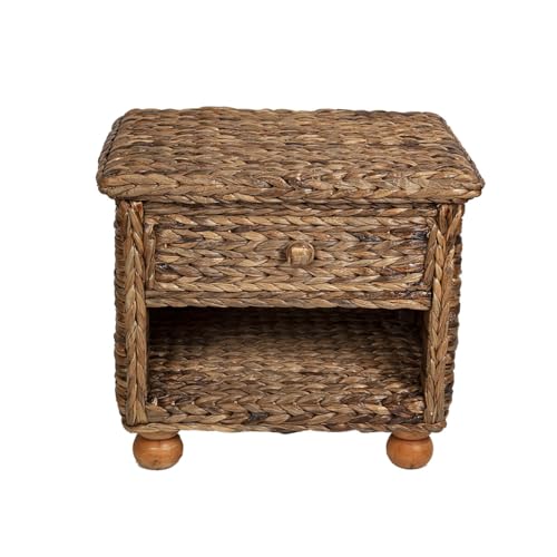 Romimex Nachttisch, Naturfaser, 55 x 50 x 40 cm von Romimex