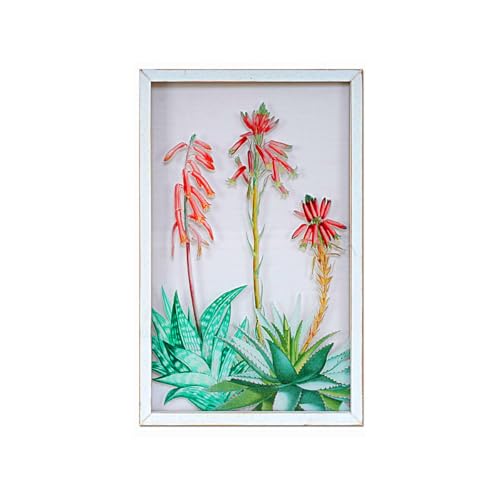 Romimex PVC-Folie aus Holz, 30 x 48 x 2 cm, blumig von Romimex