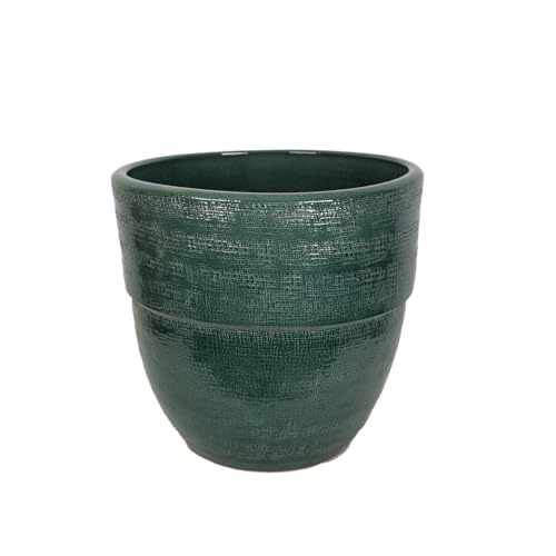 Romimex Pflanzkübel, grün, Keramik, 28 x 28 x 28 cm von Romimex