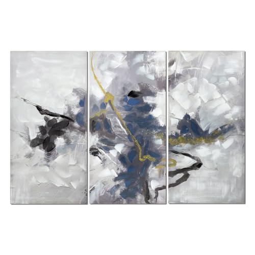 Romimex Set mit 3 Bildern, grau, Leinwand, 80 x 120 x 3 cm Romimex Set mit 3 Bildern, grau, Leinwand, 80 x 120 x 3 cm von Romimex