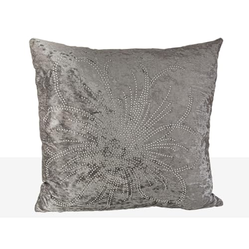Romimex Silbernes Kissen, 45 x 45 x 10 cm von Romimex