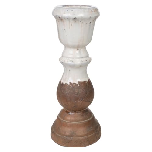 Romimex Teelichthalter, Weiß, Terrakotta, 16 x 40 x 16 cm Romimex Teelichthalter, Weiß, Terrakotta, 16 x 40 x 16 cm von Romimex
