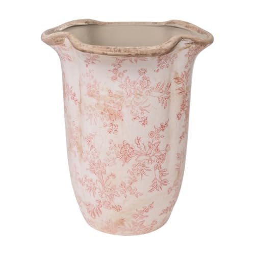 Romimex Vase, Beige, Rosa, Porzellan, 24 x 29 x 24 cm von Romimex