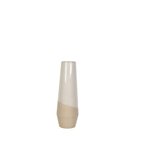 Romimex Vase, Weiß, Beige, Keramik, 12 x 30 x 12 cm Romimex Vase, Weiß, Beige, Keramik, 12 x 30 x 12 cm von Romimex