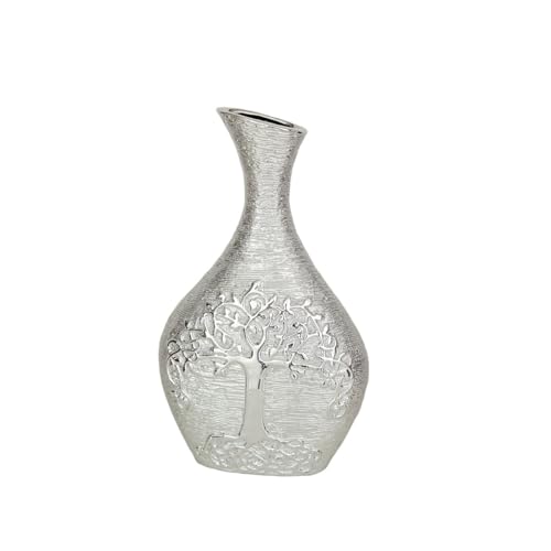 Romimex Vase Silber Porzellan 22 x 36 x 9 cm - Marke EAN: 8435547188096 von Romimex