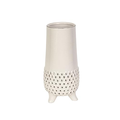 Romimex Vase, weiß, Keramik, 13 x 27 x 13 cm Romimex Vase, weiß, Keramik, 13 x 27 x 13 cm von Romimex