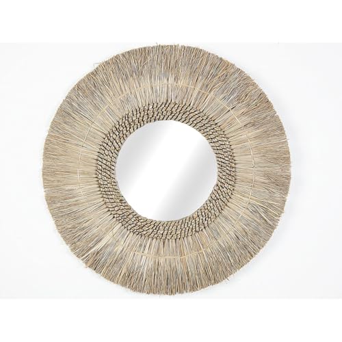 Romimex Wandspiegel, Naturfaser, 70 x 70 x 3 cm, rund von Romimex
