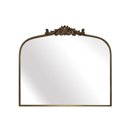 Romimex Wandspiegel, goldfarben, Metall, 87 x 100 x 2 cm von Romimex