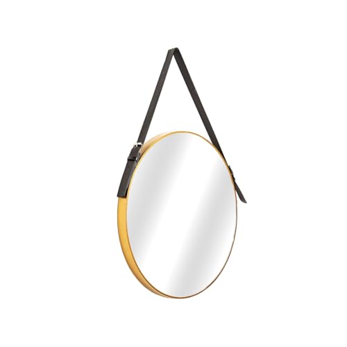 Romimex Wandspiegel, goldfarben, Polystyrol, 51 x 81 x 3 cm, rund von Romimex