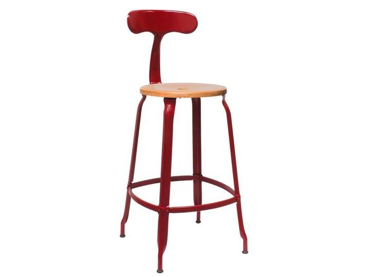 CHAISES Nicolle Barstuhl natural braunrot von Romodo