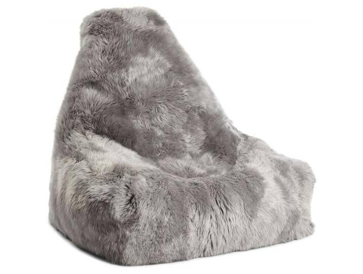 Natures Collection Sitzsack Chair Echtfell Light Grey von Romodo