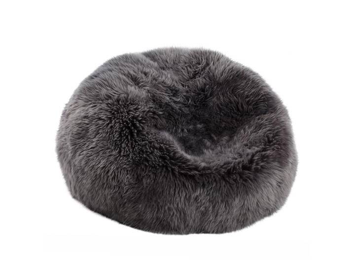 Natures Collection Sitzsack Echtfell Steel von Romodo