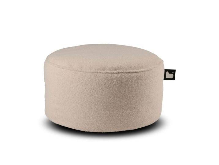 b-bag Extreme Lounging Sitzhocker b-poufe Teddy Ivory von Romodo