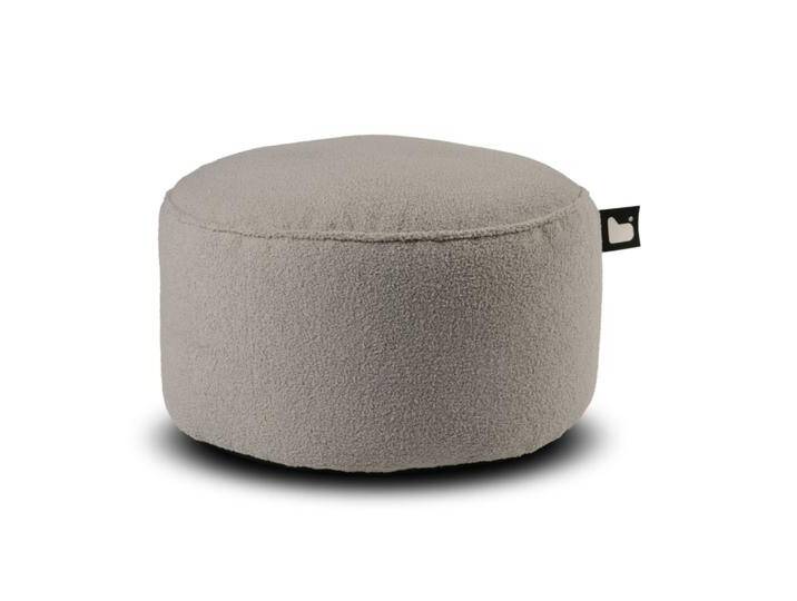 b-bag Extreme Lounging Sitzhocker b-poufe Teddy Soft Grey von Romodo