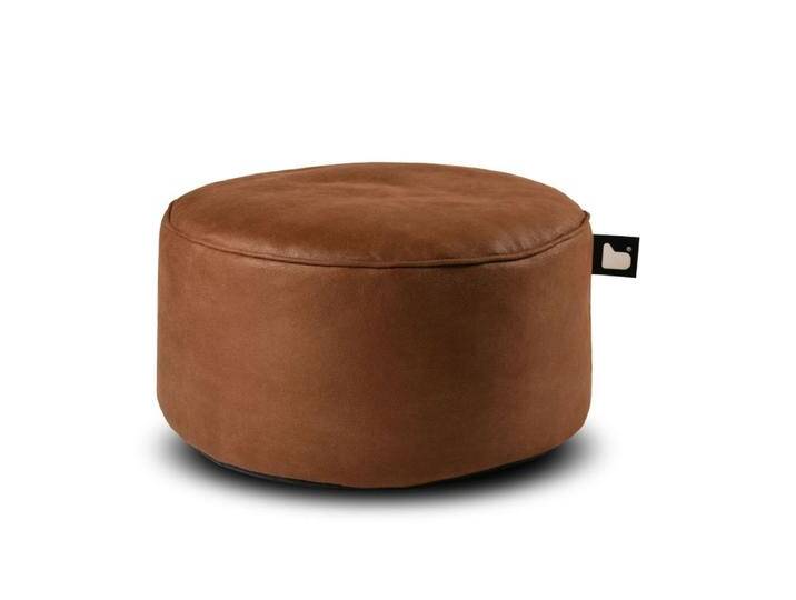 b-bag Extreme Lounging Sitzhocker b-poufe Wildleder Chestnut von Romodo