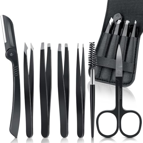 7 Stk Pinzetten, Romon Pinzette für Augenbrauen Zupfen, Präzisionsset Pinzetten Aus Edelstahl, Pinzette, Augenbrauenzupfen Set,Wimpern Pinzette, Augenbrauen Pinzette Profi Für Frauen Und 7 Stk Pinzetten, Romon Pinzette für Augenbrauen Zupfen, Präzisionsset Pinzetten Aus Edelstahl, Pinzette, Augenbrauenzupfen Set,Wimpern Pinzette, Augenbrauen Pinzette Profi Für Frauen Und von Romon