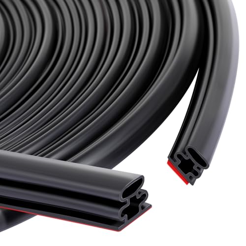 Romon Dichtungsband Selbstklebend, 10mmx10mm Dichtungsband für Türen Fenster Dichtband Selbstklebendes Gummidichtung Türdichtung für Anti-Kollision/Schalldichter/Wasserdichter/Staubdicht, 6M-Schwarz von Romon