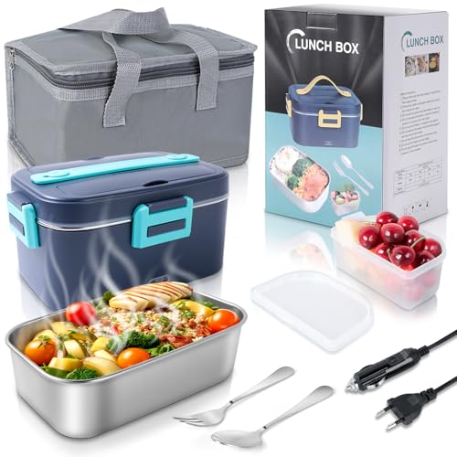 Romon Elektrische Lunchbox, 1.8L Lunchbox Thermo, 3 in 1 12V/24V/220V Heatsbox Schnell 75W Essensbox Warmes Mittagessen, Tragbare Edelstahl Wärmeboxen Lunch Boxen für Essen Lkw Auto Büro Arbeit Romon Elektrische Lunchbox, 1.8L Lunchbox Thermo, 3 in 1 12V/24V/220V Heatsbox Schnell 75W Essensbox Warmes Mittagessen, Tragbare Edelstahl Wärmeboxen Lunch Boxen für Essen Lkw Auto Büro Arbeit von Romon
