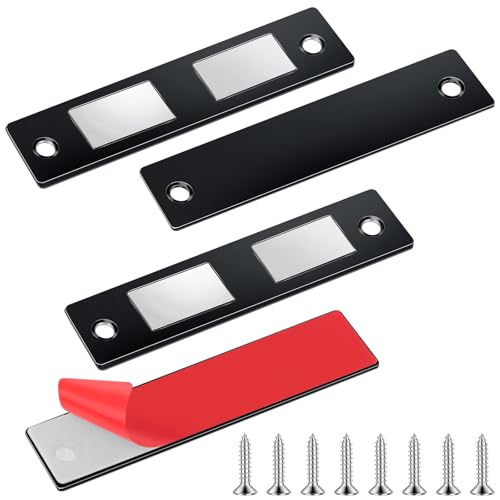 Romon Magnetverschluss Magnete für Schranktüren, 2 Stück Ultradünne Türmagnete Kleiderschrankmagnete Starke Türschließer Doppelmagnete Schubladen Schrank Magnetverschluss für Möbel Schranktür, Schwarz Romon Magnetverschluss Magnete für Schranktüren, 2 Stück Ultradünne Türmagnete Kleiderschrankmagnete Starke Türschließer Doppelmagnete Schubladen Schrank Magnetverschluss für Möbel Schranktür, Schwarz von Romon
