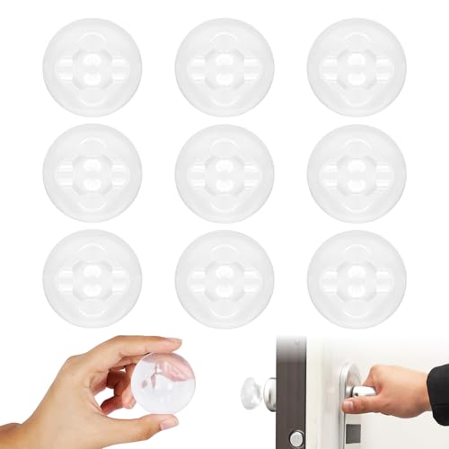 Romon Türstopper Wand, 9 Stück Gummipuffer Selbstklebend Türpuffer Transparent, Gummifüße Selbstklebend Wandschutz, Türklinken Stopper Türschutz Elastikpuffer Transparent Selbstklebend für Tür, Wände von Romon