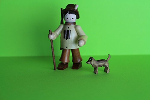 Romy Thiel Figur Förster mit Hund Höhe 6,0cm Neuware Original aus dem Erzgebirge von Romy Thiel