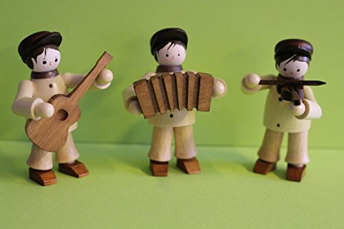 Romy Thiel Figur Lustige Musikanten Höhe 6,0cm Natur Neuware Original aus dem Erzgebirge von Romy Thiel
