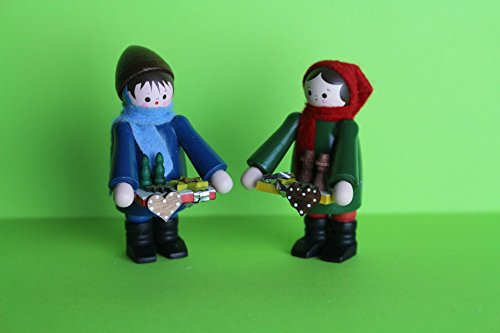 Romy Thiel Figur Striezelkinder bunt Höhe 6,0cm Natur Neuware Original aus dem Erzgebirge von Romy Thiel