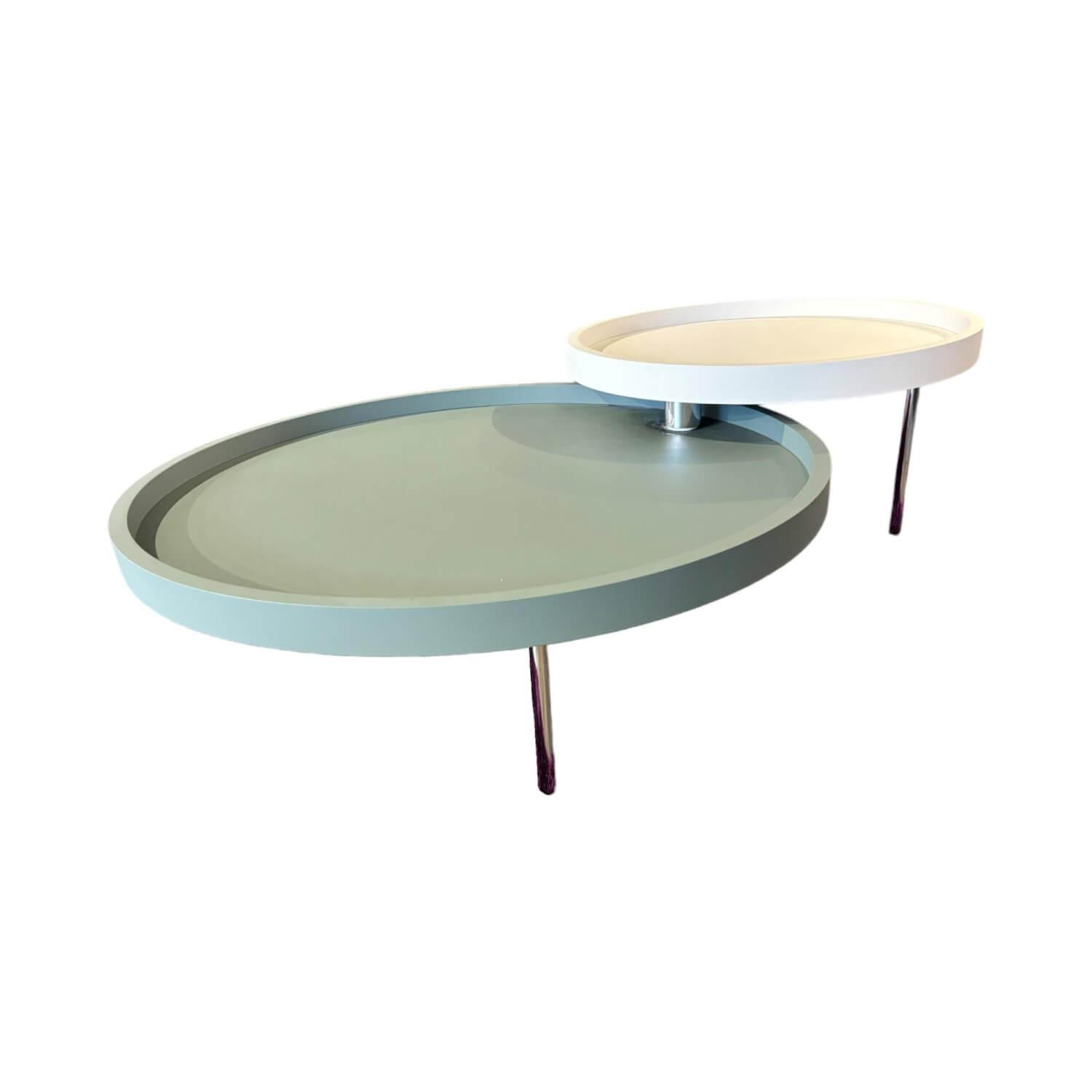 2-Satztisch H 630 Luna Platten MDF Softlack Graugrün Und Creme Füße Hochglanz Ve... 2-Satztisch H 630 Luna Platten MDF Softlack Graugrün Und Creme Füße Hochglanz Ve... von Ronald Schmitt Design