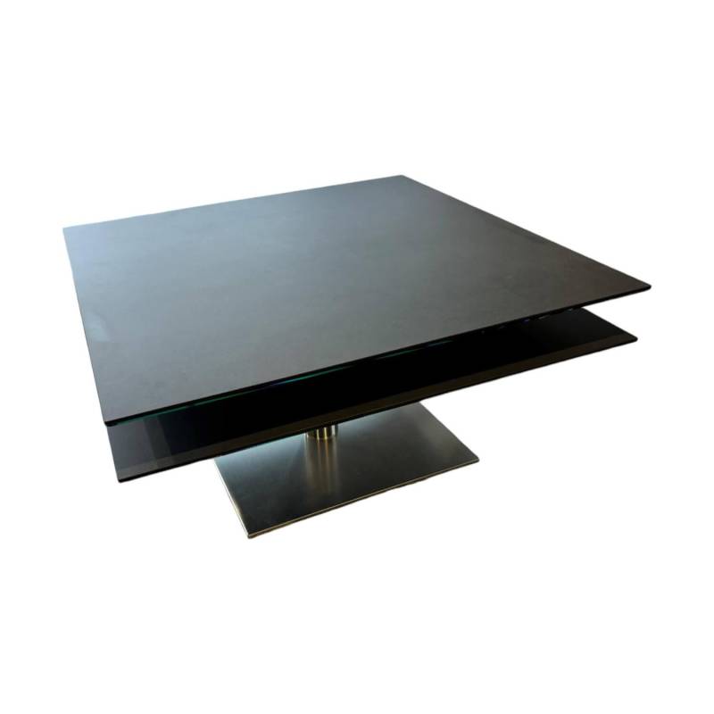 Couchtisch H 509 Evita Tischplatte Keramik Zement Anthrazit Drehbar Und Ausfahrb... von Ronald Schmitt Design