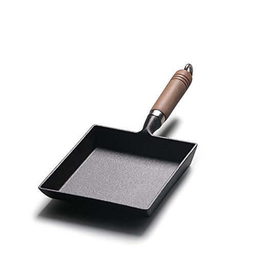 Rong Tian X Tamagoyaki Japanische Omelette vorgewürzte Mini-Pfannen mit Holzgriff, 22,9 x 17,8 cm von Rong Tian X