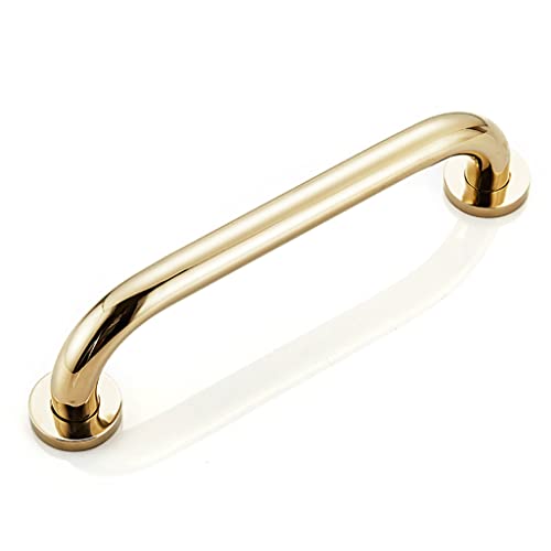 Messing Badezimmer Haltegriff für ältere Menschen,Stilvoll Gebürstet Handler Zubehör für Dusche Toilette Badewanne,Balance Handlauf für Wand,Handicap Behinderung Assist Device(Size:30cm,Color:Gold) von RongHuiDa
