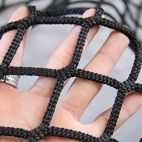 Store Partition Net in Black Knotless Polyester,Scenic Area Fall Protection Nets Mesh Hammock,Balcony Stairs Safety Protective Netting,Playground Fence Rope(Size:2M×5M(6.5FT×16.4FT),Color:Schwarz) von RongHuiDa