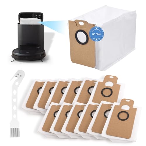 12 Stück 3L Kapazität Staubbeutel für Conga 2299/2499/7490/8290 Staubsaugerbeutel Ersatzteile für Conga 2299/2499/7490 Immortal/8290 Staubbeutel Ersatz mit Reinigungsbürste von RongZy