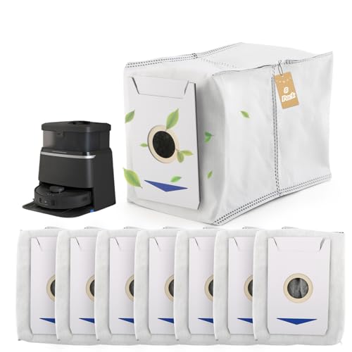 RongZy 8 Stück für Ecovacs Deebot T30 PRO Omni Staubbeutel für Ecovacs Deebot T30 Omni Staubsaugerbeutel Kompatibel mit Deebot T30 Pro Omni Staubbeutel Zubehör(3L Grosse Kapazität) von RongZy