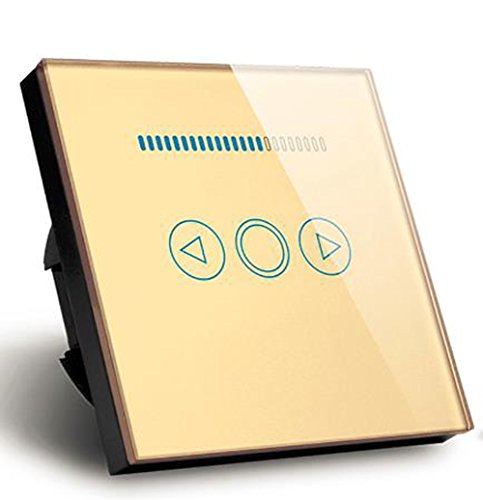 EU Standard 500 W LED Licht Dimmer Schalter Tempered Crystal Glasscheibe Touch Lichtschalter Dimmer (Gold) von Rongda Smart Home