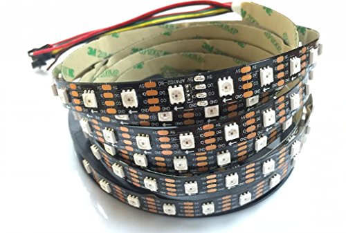 Rongda Smart Home Led Streifen-Lichter 16.4Ft 5M 60 Pixel/M Schwarzes PCB Nicht-wasserdichte IP20 APA102 Traumfarben-Streifen-Beleuchtung von Rongda Smart Home
