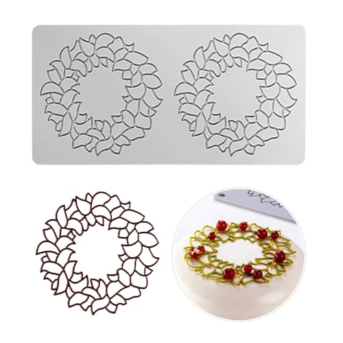 Rongxze Spitze Silikonform Matte, Matte Silikon Fondant Formen, Zuckerhandwerk Abdruckform für molekulare Küche, Schokolade, Desserts,Kuchendekoration, Backen (A) von Rongxze