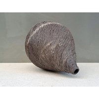 Rustikale Keramik Blumenvase, Brauner Und Weißer Ton, Grobe Textur, Wohndekoration, Einzigartiges Geschenk von RoniCeramicDesign