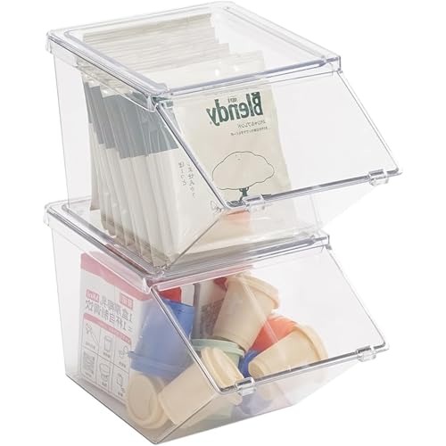 Roninkier 2 Packung Kaffee-Pod-Halter Teebeutel Veranstalter, große Kapazität stapelbar Kaffee Bar Zubehör Kaffee Korb Dekor für Counter Roninkier 2 Packung Kaffee-Pod-Halter Teebeutel Veranstalter, große Kapazität stapelbar Kaffee Bar Zubehör Kaffee Korb Dekor für Counter von Roninkier