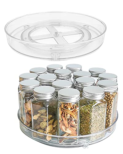 Roninkier Lazy-Susan Drehteller-Klein Kühlschrank-Organizer Durchsichtige-Gewürzregale - 2 Stück 23.5cm Drehteller Küche für den Küchenschrank Roninkier Lazy-Susan Drehteller-Klein Kühlschrank-Organizer Durchsichtige-Gewürzregale - 2 Stück 23.5cm Drehteller Küche für den Küchenschrank von Roninkier